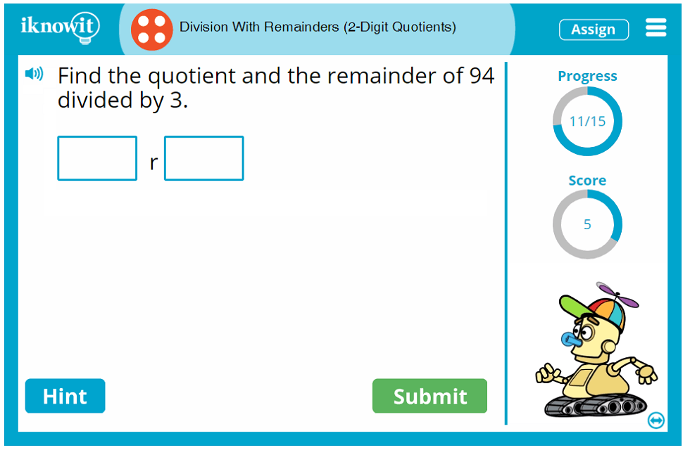 Fourth Grade Dividing Practice Two Digit Quotients and Remainders Activity
