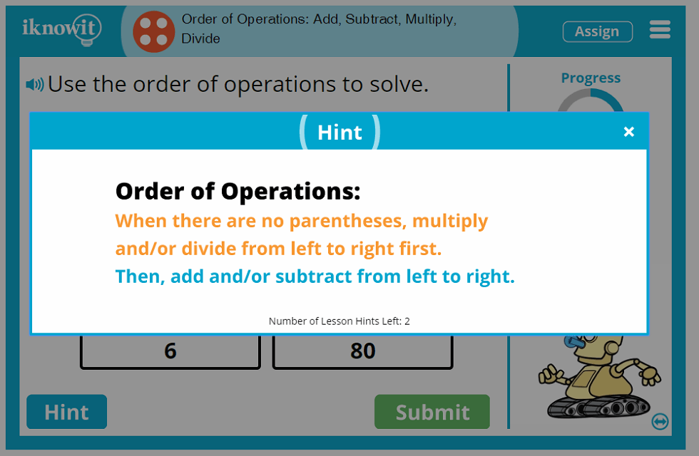4th Grade Order of Operations Add Subtract Multiply Divide Lesson