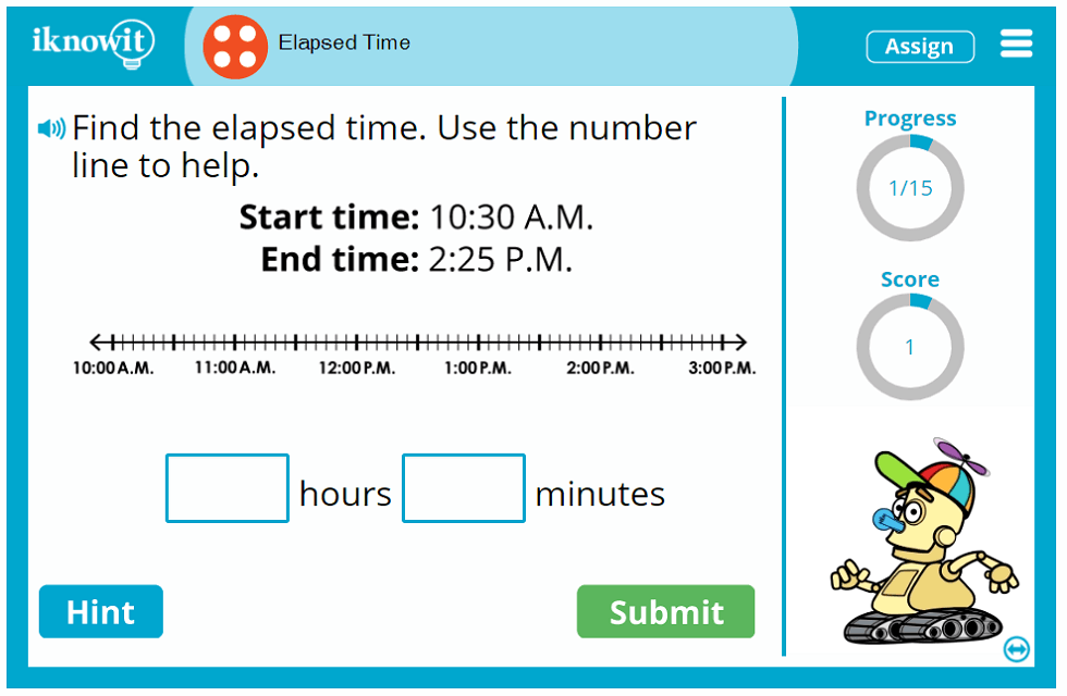 Fourth Grade Measure Elapsed Time Activity