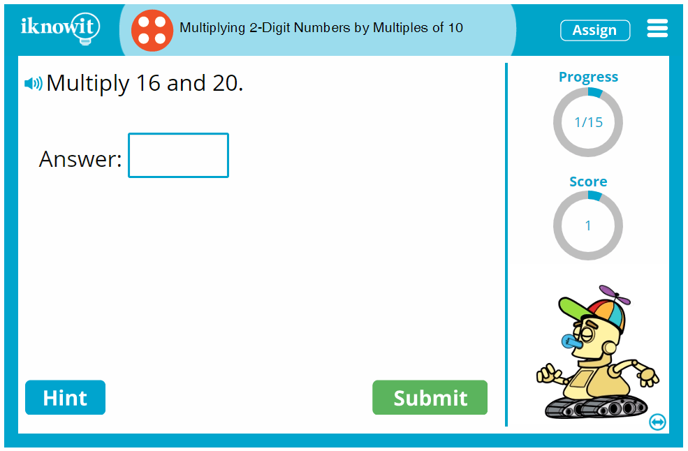Fourth Grade Multiply Two Digit Numbers by Multiples of Ten Activity