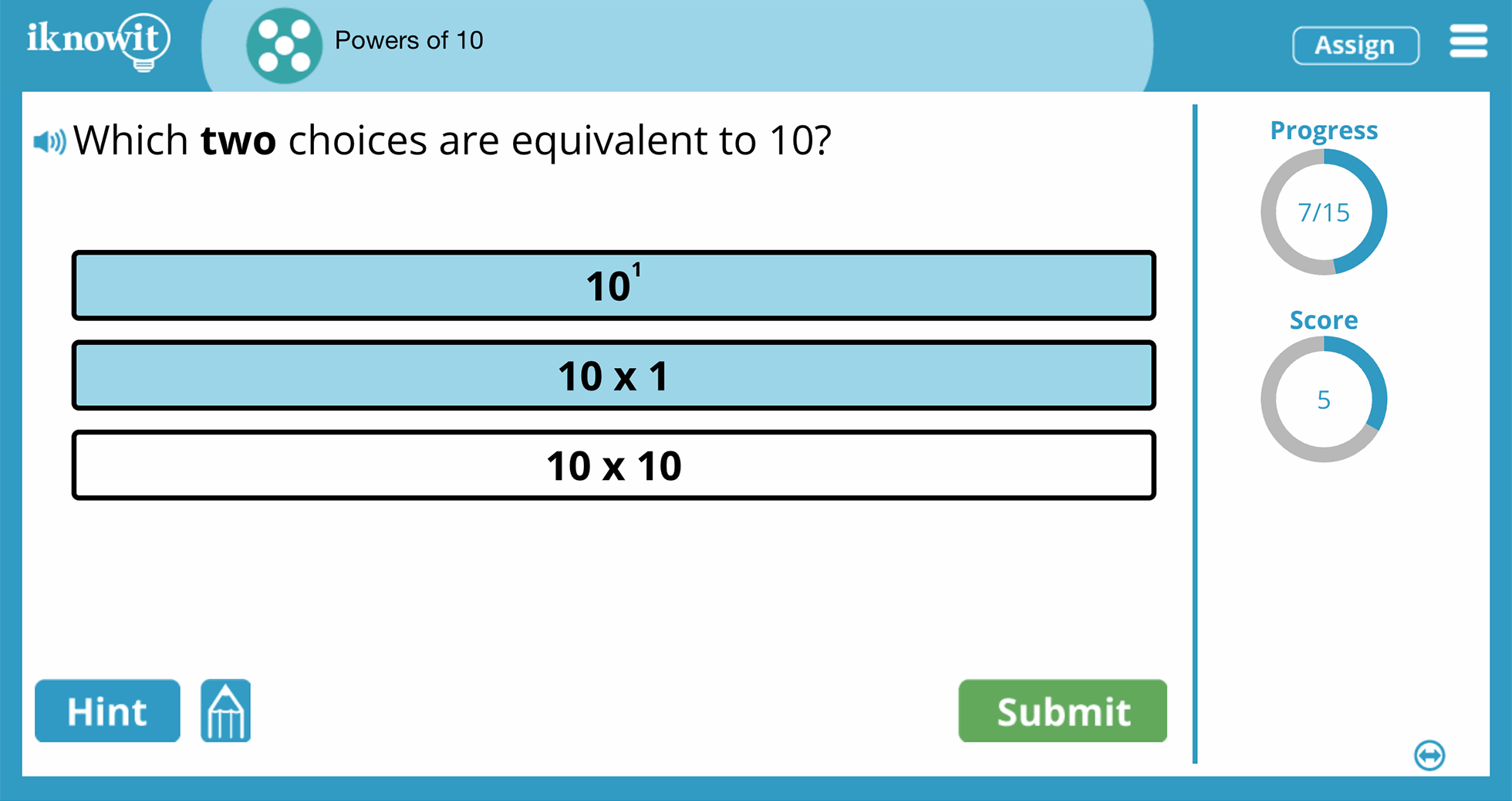 5th Grade Powers of 10 Exponents Online Learning Lesson