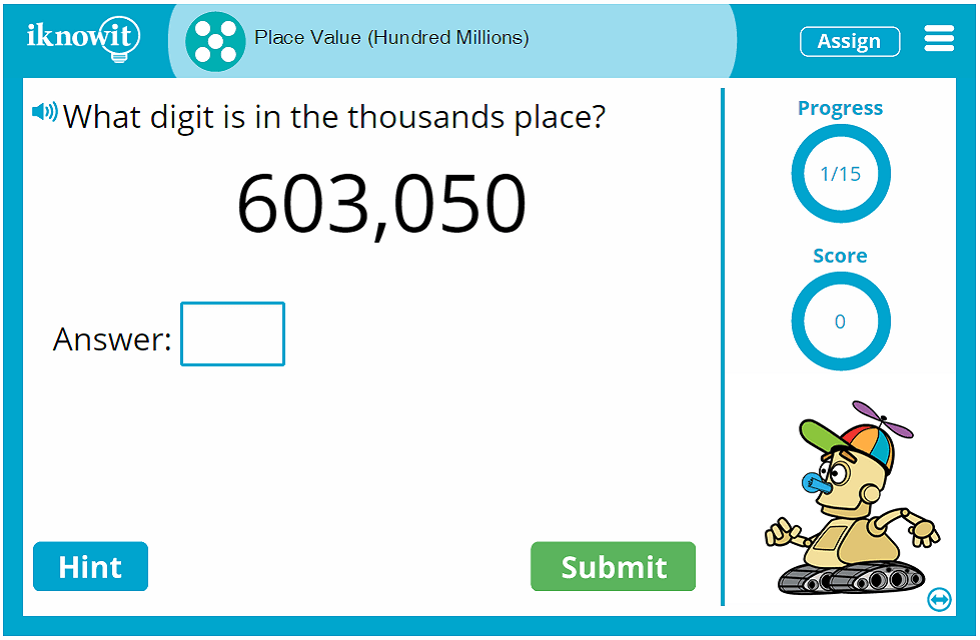 5th Grade Place Value Hundred Millions Game