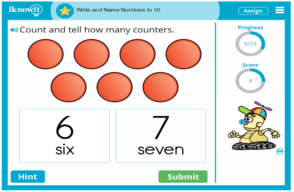 Kindergarten Write Recognize Identify Numbers to Ten Game