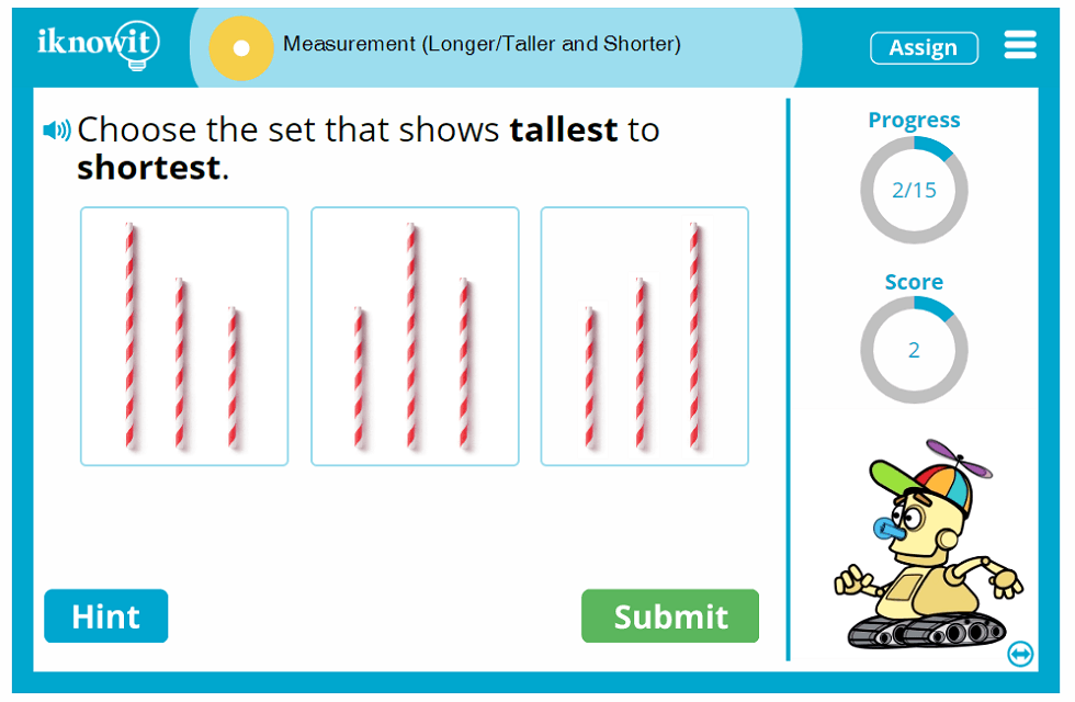 Tall and Short interactive worksheet