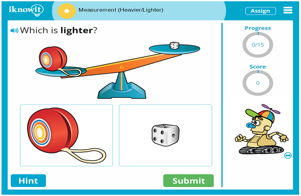 Interactive Math Lesson Measurement Heavier Lighter 