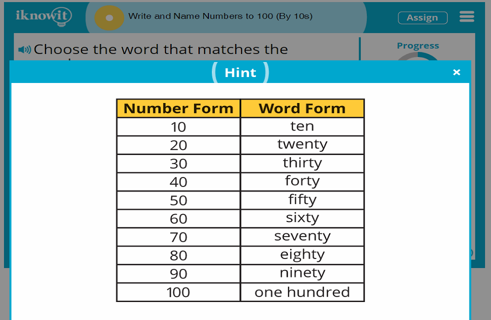 Interactive Math Lesson Write And Name Numbers To 100 By 10s 