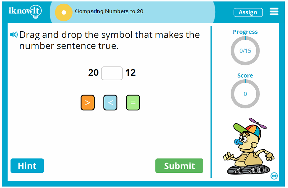 Math Lesson Comparing Numbers Up To 20