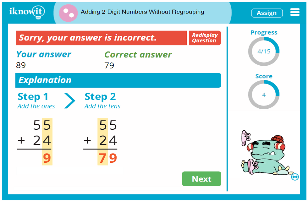 Game Adding 2 Digit Numbers Without Regrouping 