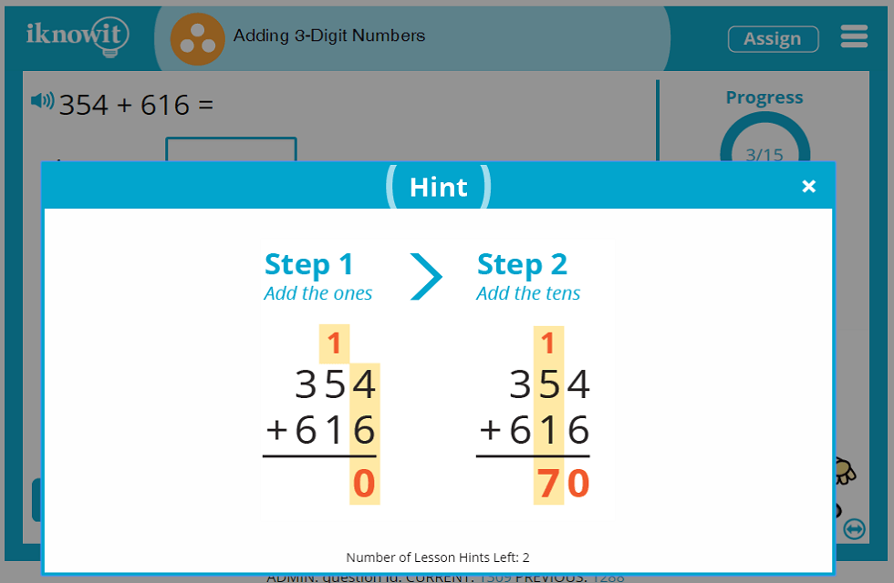 Math Lesson Adding 3 Digit Numbers